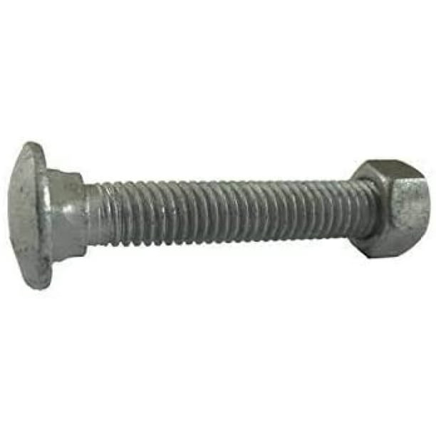 Qty-100 3/8-16 x 1 FT Carriage Bolt Hot Dipped Galvanized 